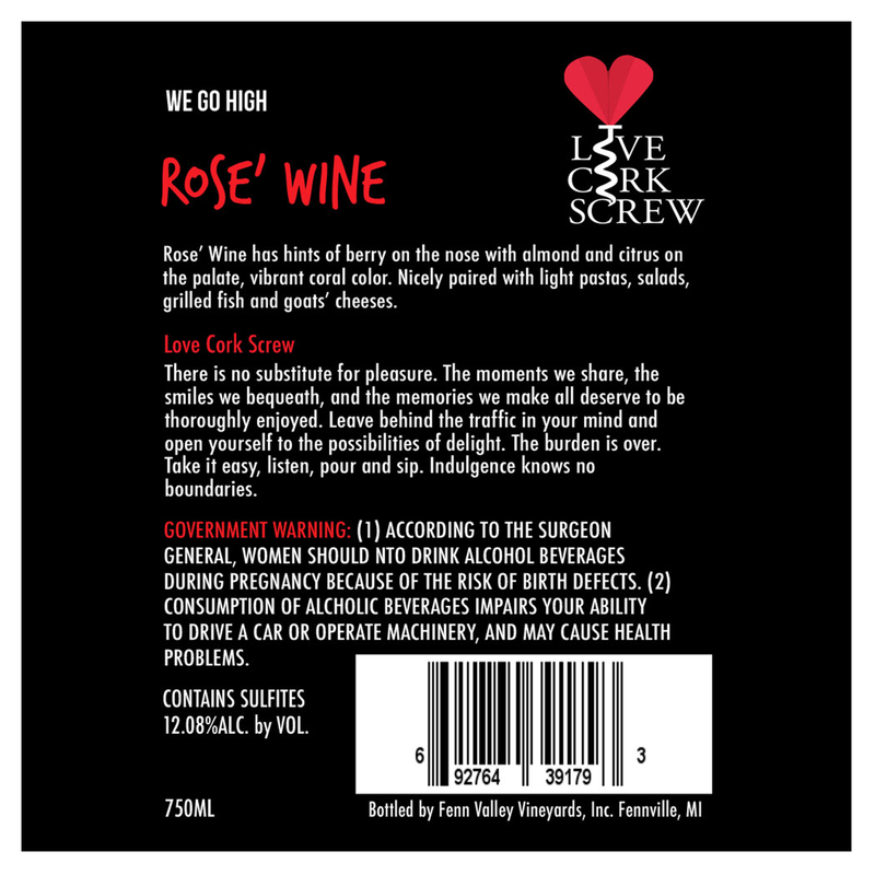 WE GO HIGH Rose' - Love Cork Screw