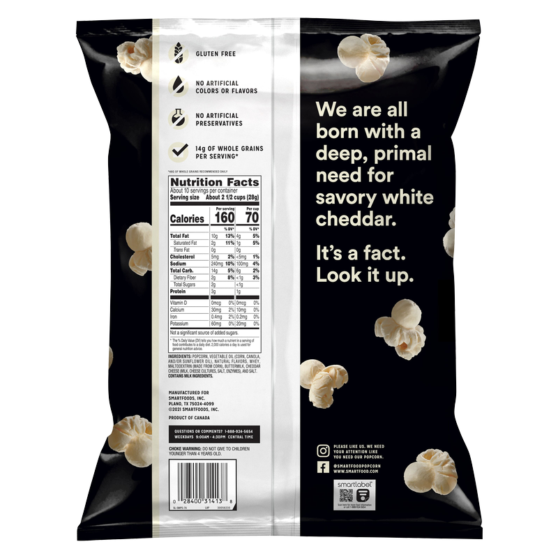 Smartfood White Cheddar Popcorn Party Size 9.75oz
