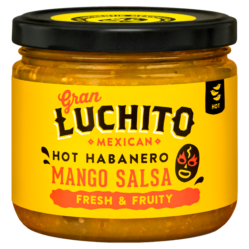 Gran Luchito Mexican Hot Habanero Mango Salsa, 300g