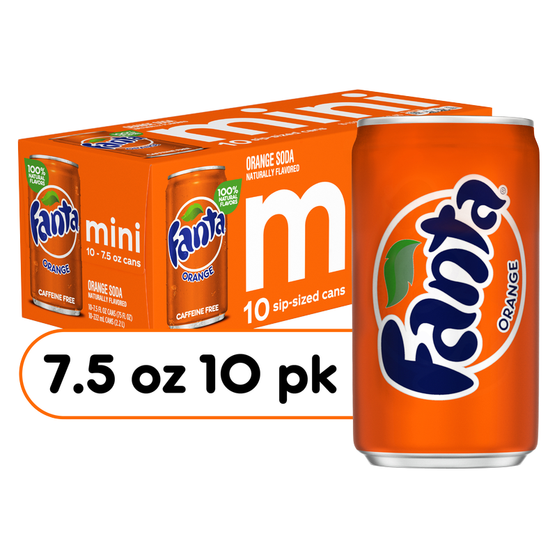 Fanta Orange 10pk 7.5oz Mini Can