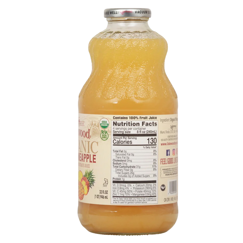 Lakewood Pure Pineapple Juice 32oz Drinks fast delivery by App or Online