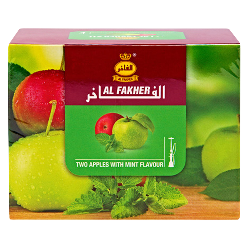 Al Fakher Two Apples With Mint Shisha Tobacco 250g