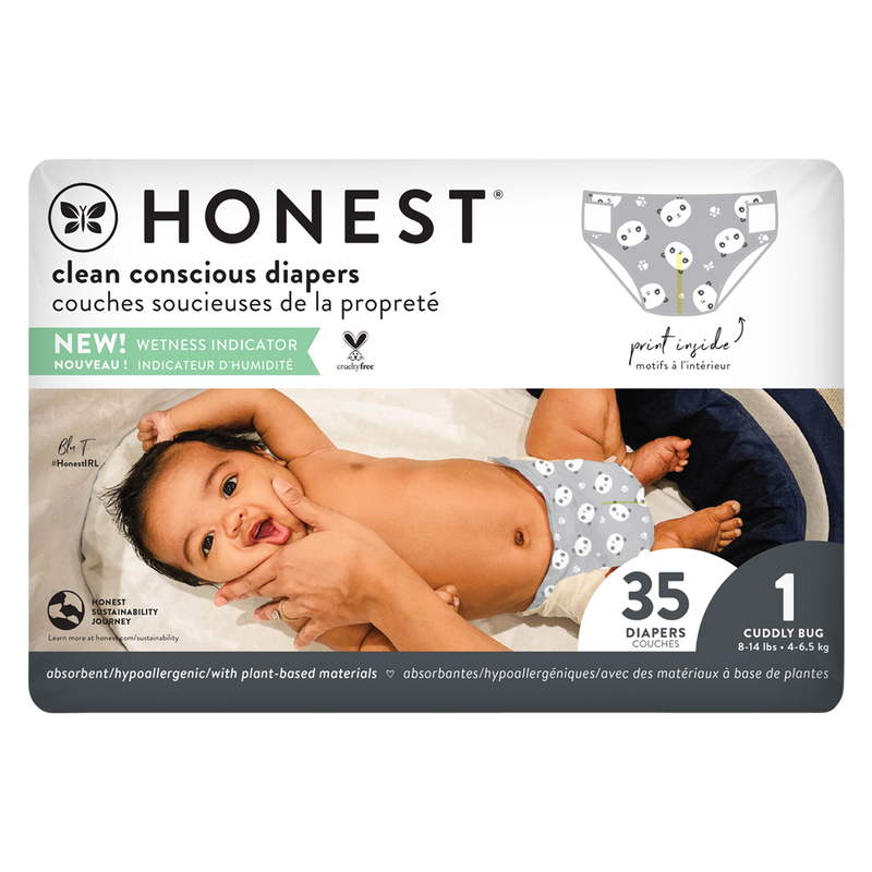 The Honest Company Diapers Size 1 Pandas 35ct