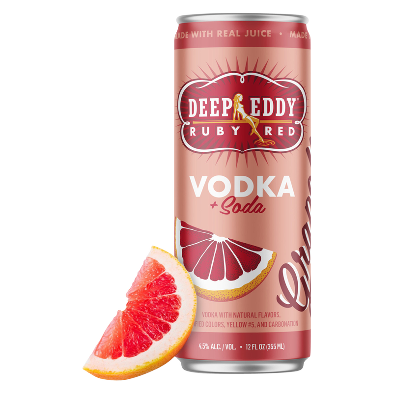 Deep Eddy Ruby Red Grapefruit Vodka & Soda 4pk 12oz 4.5 ABV Alcohol