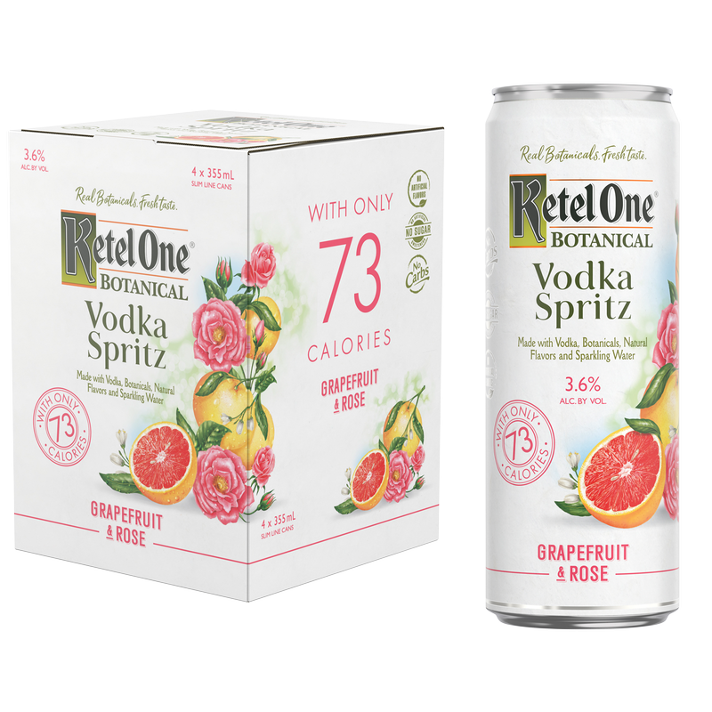 Ketel One Botanical Grapefruit & Rose Vodka Spritz 4pk 12oz Cans 3.6% ABV