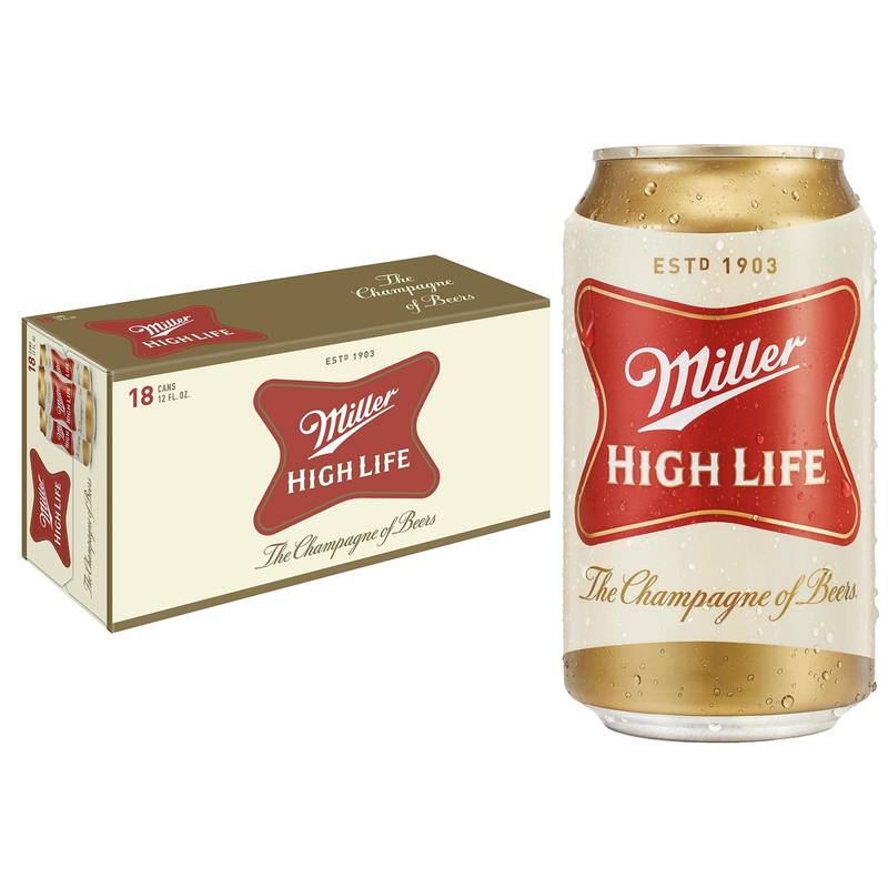 Miller High Life 18pk 12oz Can 4.6% ABV
