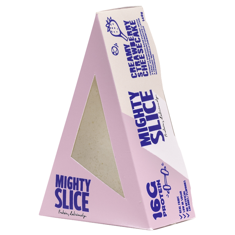 Mighty Slice Creamy Strawberry Protein Cheesecake, 140g