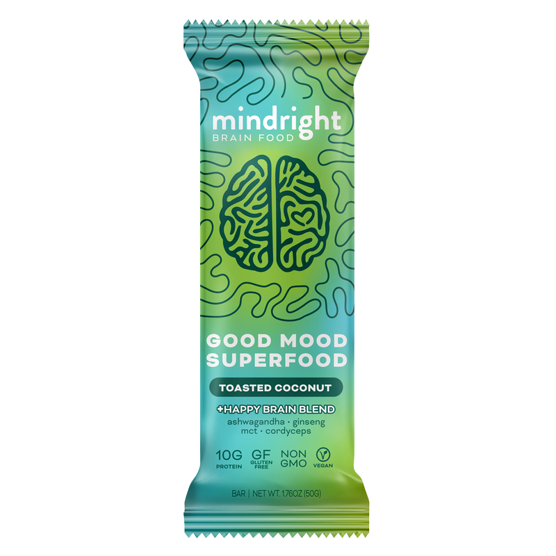 Mindright Gluten Free Vegan Toasted Coconut Bar 1.76oz