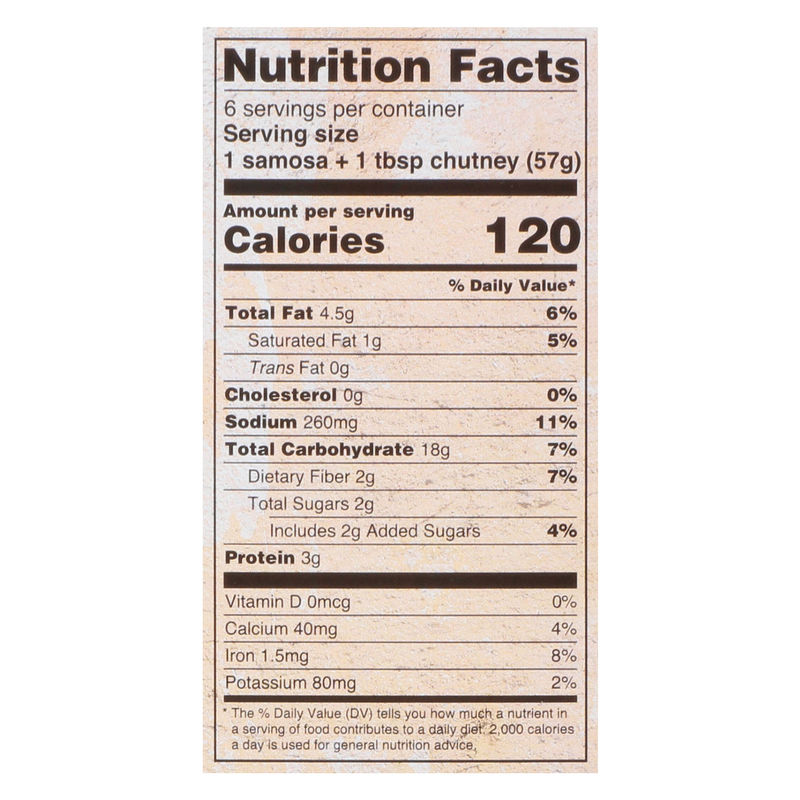 Deep Indian Kitchen Potato & Pea Samosas with Chutney 12 oz. Quick