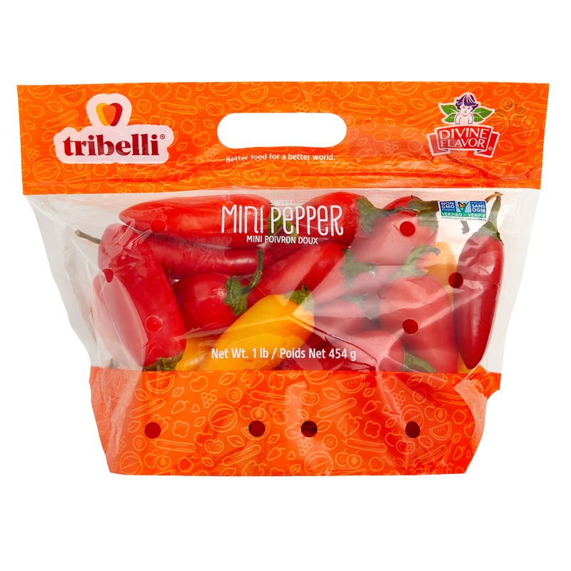 Organic Mini Sweet Peppers 1lb Bag