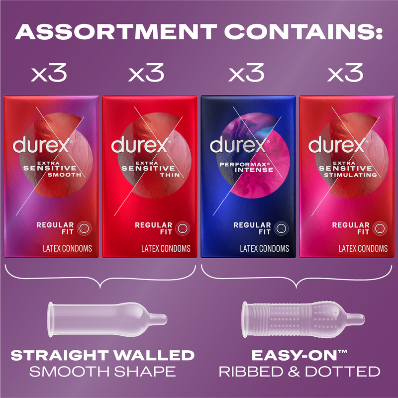 Durex Pleasure Pack Condoms 12ct