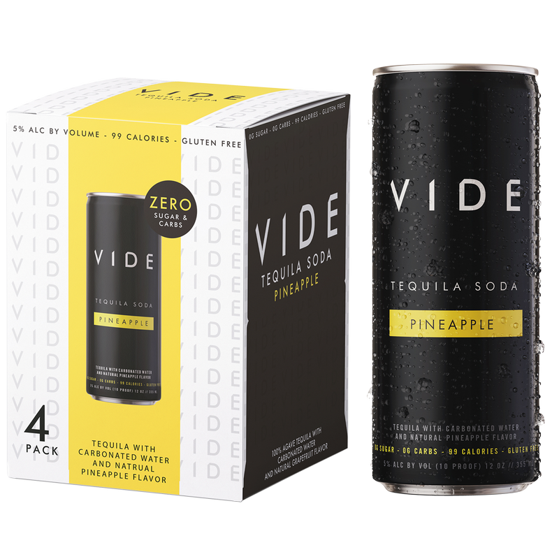 VIDE Pineapple Tequila Soda 4pk 12oz Can 5% ABV