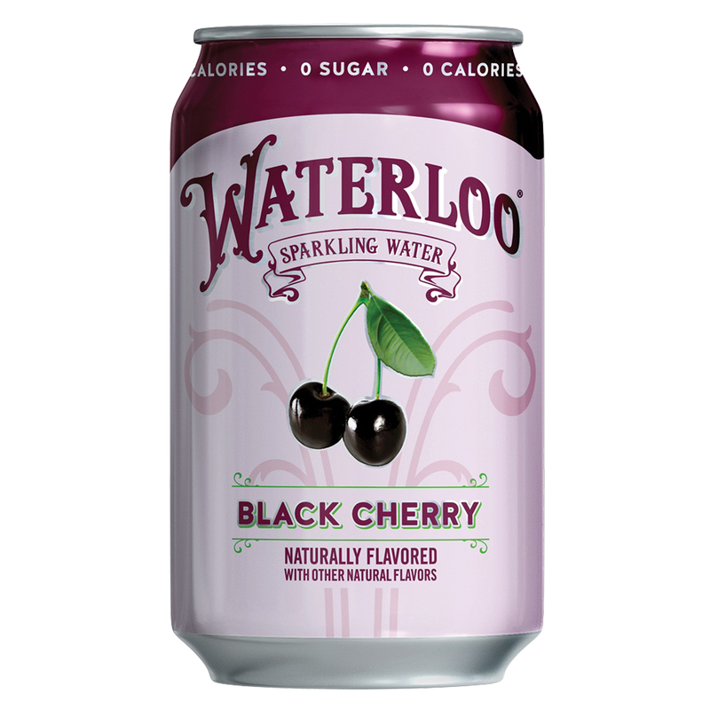 Waterloo Black Cherry Sparkling Water 12oz Can