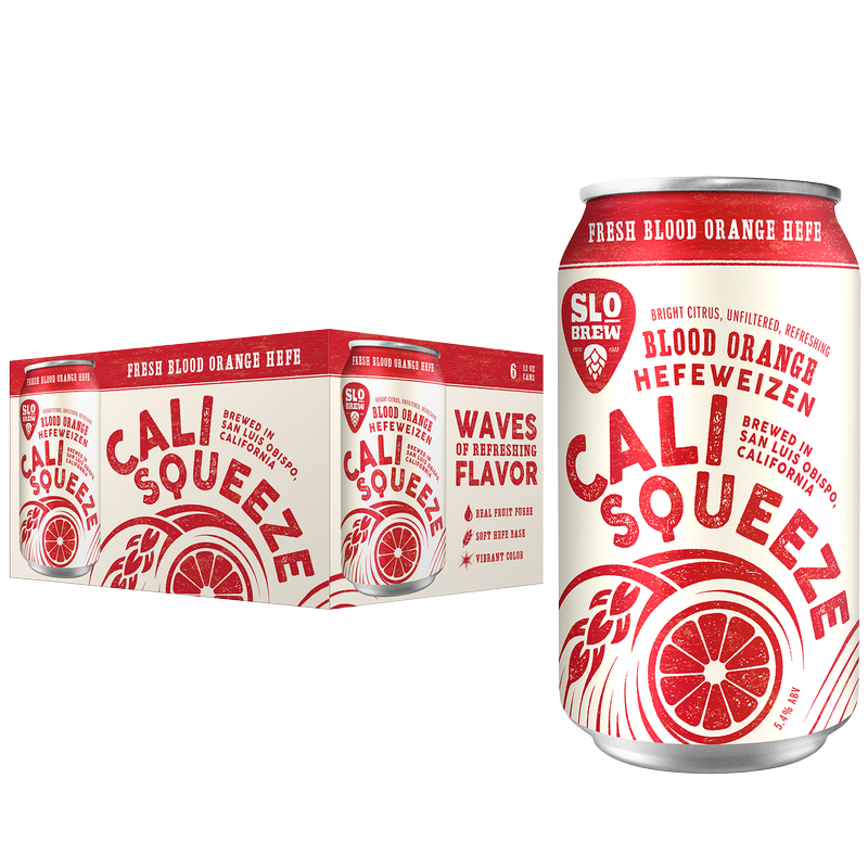 SLO Brew Cali Squeeze Blood Orange Hefe 6pk 12oz Can 5.4% ABV