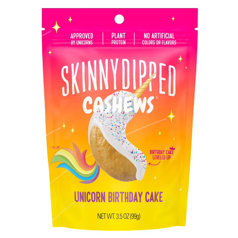 SkinnyDipped Unicorn Birthday Cake Cashews 3.5oz