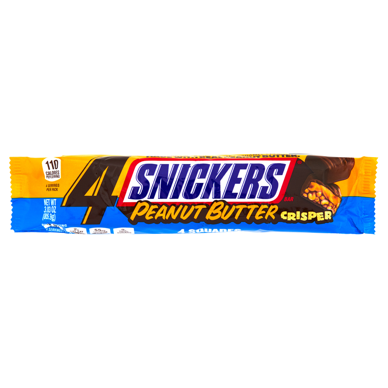 Snickers Crisper Peanut Butter 4pc King Size Bar 3.03oz