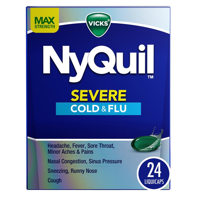 Vicks NyQuil Severe Cold & Flu Nighttime Relief LiquiCaps 24ct