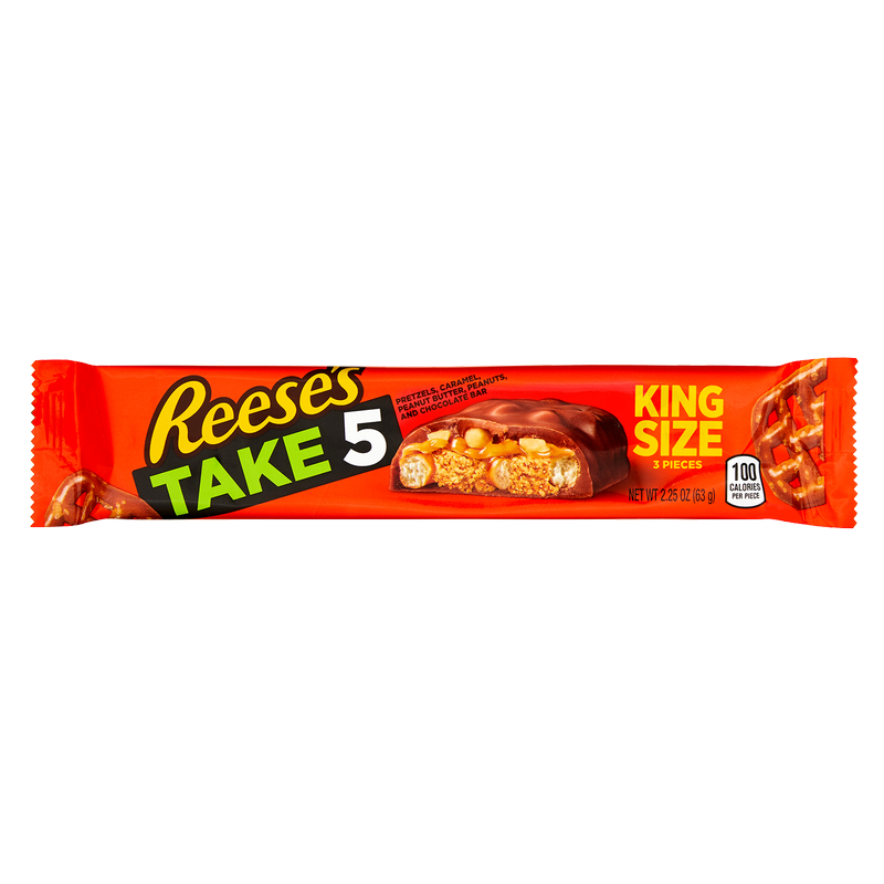 Reese's Take 5 Chocolate Peanut Butter Bar King Size 3.1oz