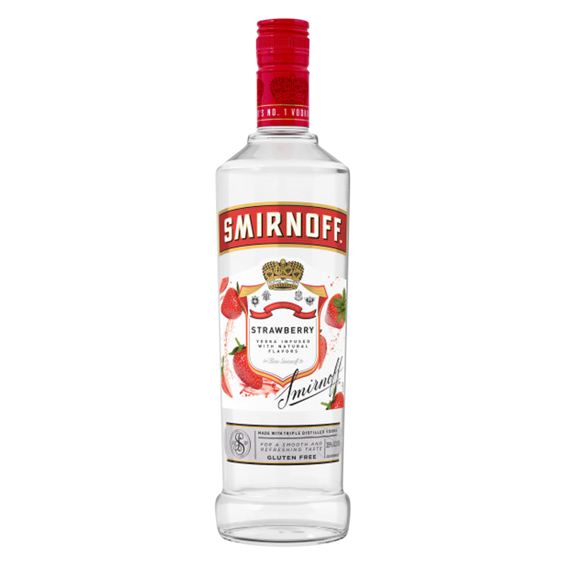 Smirnoff Strawberry Vodka 750ml (70 Proof)