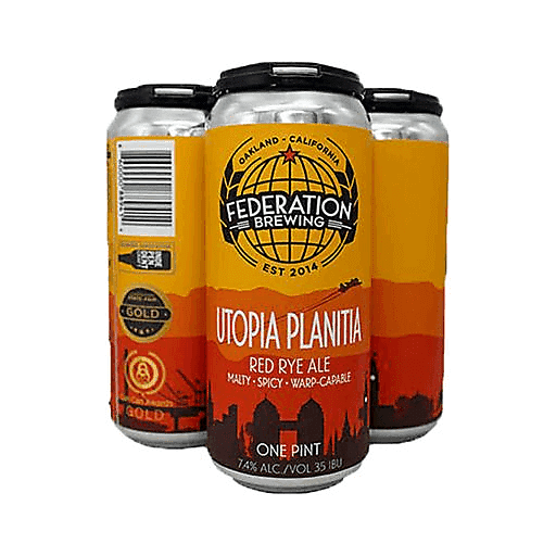 Federation Brewing Utopia Planitia Red Rye 4pk 16oz Can