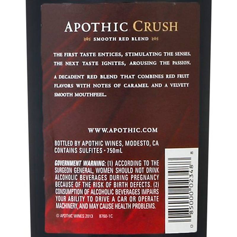 Apothic Crush 750 ml
