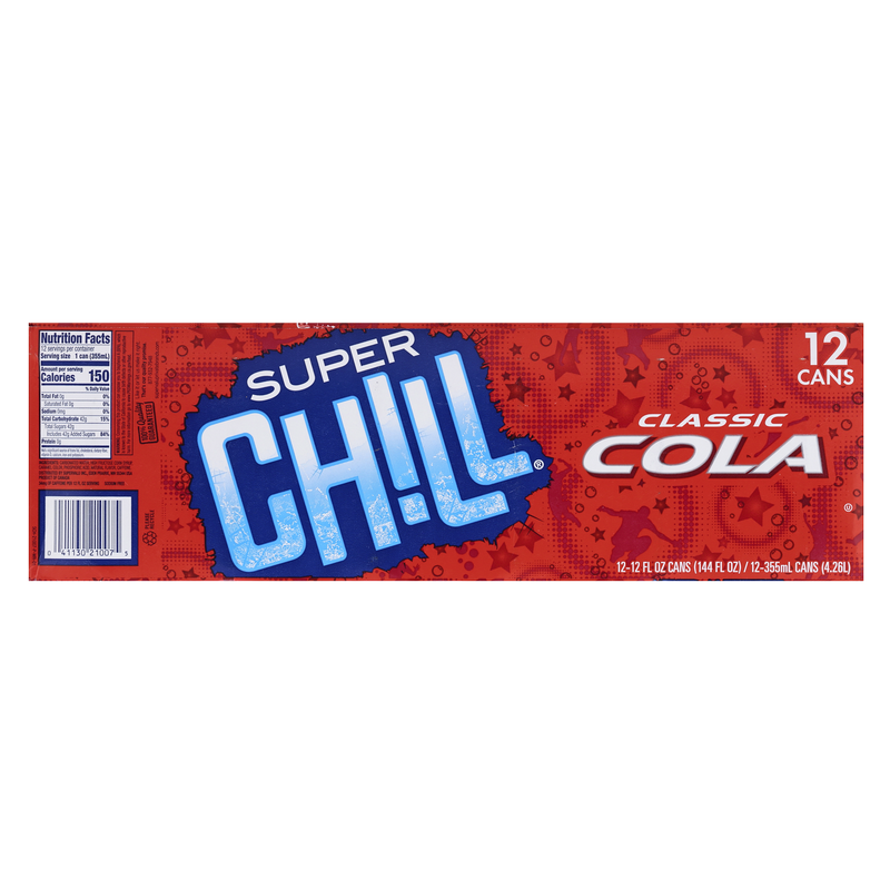 Super Chill Cola 12pk 12oz Can Drinks fast delivery by App or Online
