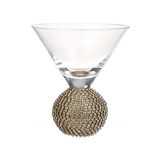 Rhinestone Stemless Martini Glass