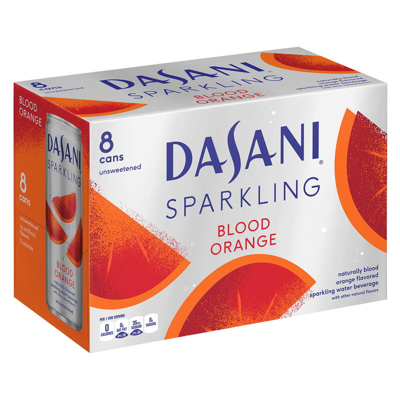 Dasani Blood Orange Sparkling Water 8pk 12oz Can