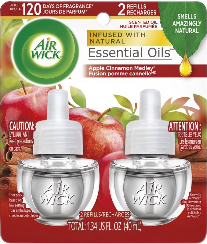 Pack of 2) Air Wick Essential Oils Diffuser Refill, Lemon Thyme, .67 Fl.  Oz.