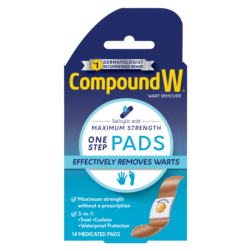 Compound W Maximum Strength One Step Wart Remover Pads 14ct
