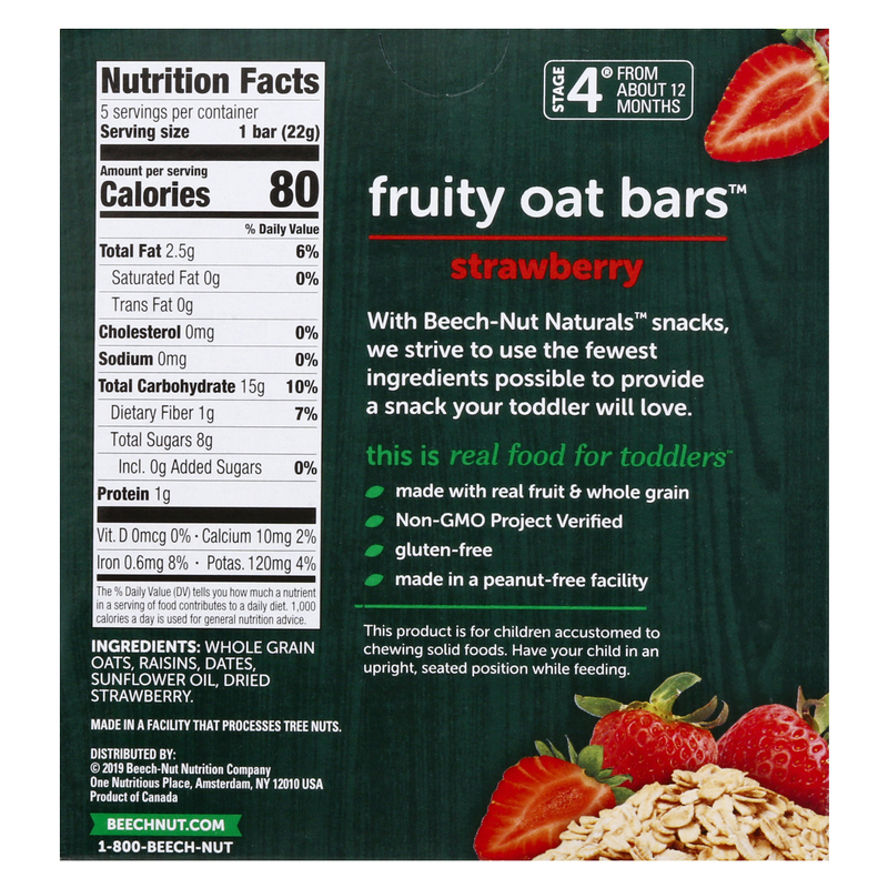 Beech-Nut Strawberry Fruity Oat Bars 3.9oz