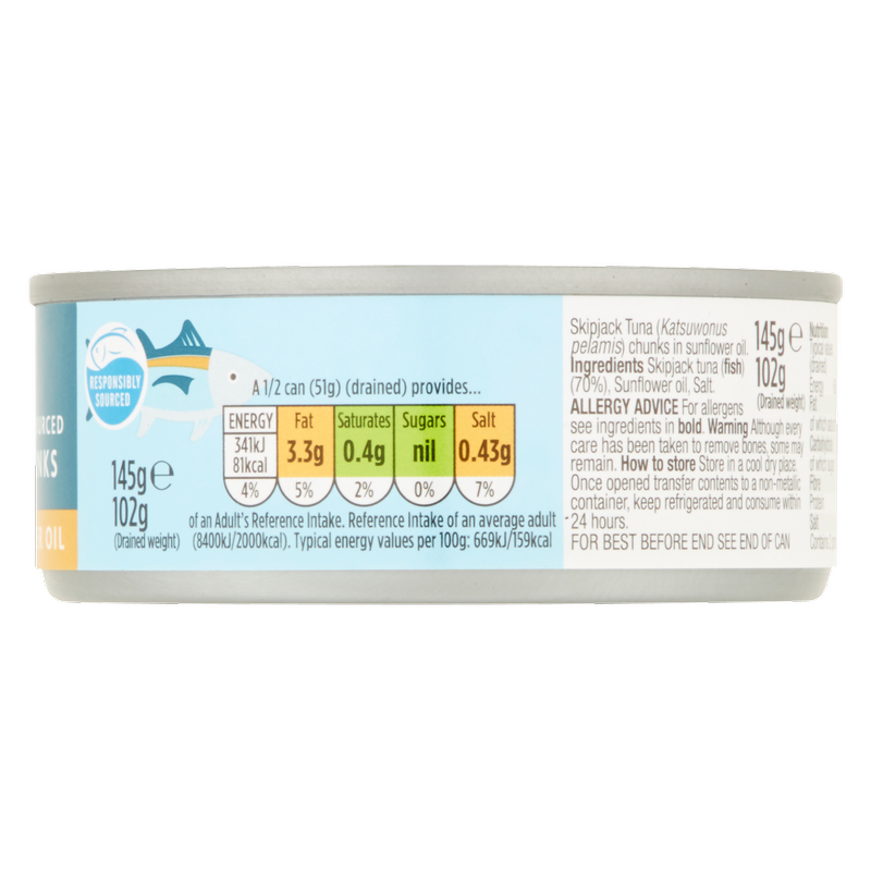 Shop Fortune Tuna Chunk In Sunflower Oil 185gm At | ঢাক