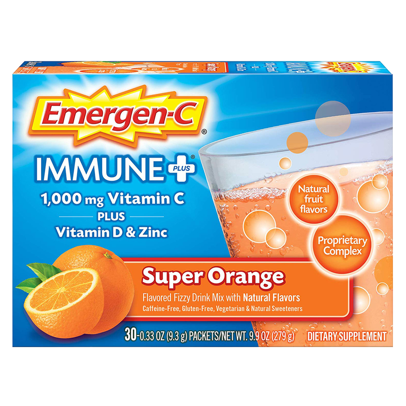 Emergen-C Immune Plus Super Orange Drink Mix 30ct