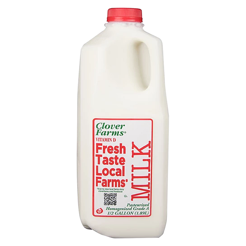 Clover Farms Whole Vitamin D Milk - 1/2 Gallon