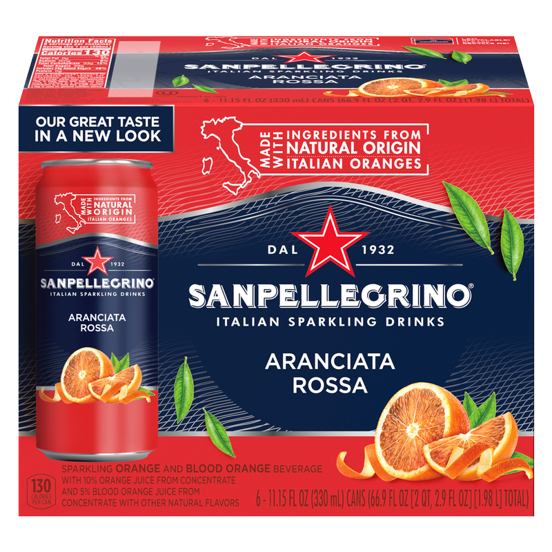 Sanpellegrino Aranciata Rossa Blood Orange 6pk 11.15oz