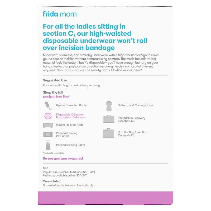 Frida Mom Disposable C-Section Postpartum Underwear Size Regular 8ct