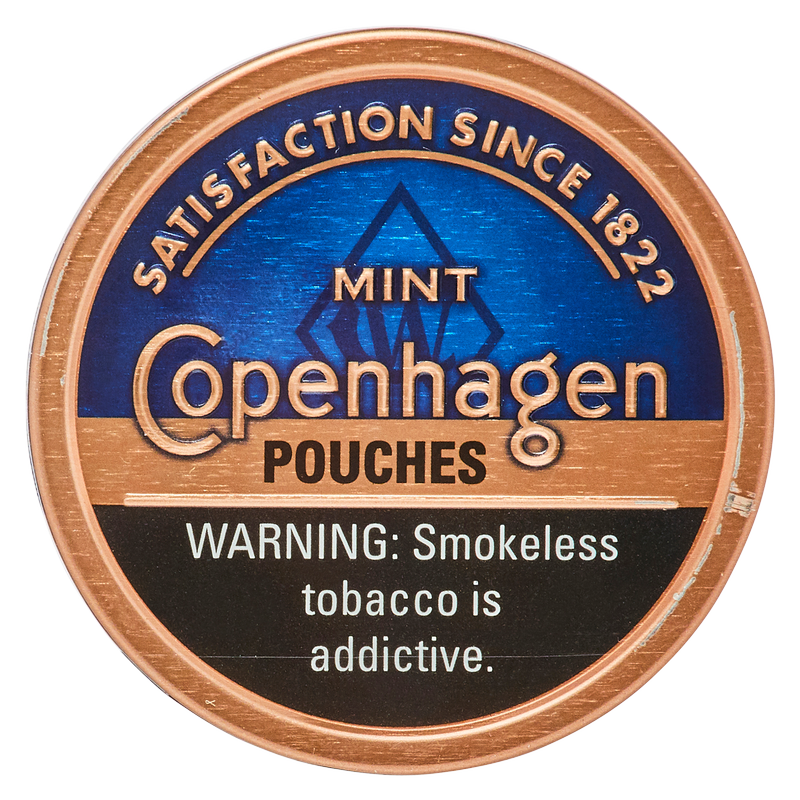 Copenhagen Mint Chewing Tobacco Pouches 0.82oz