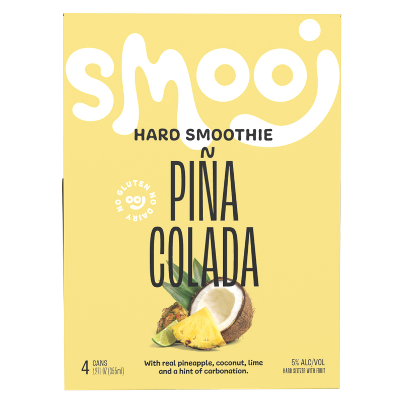 Smooj Pina Colada Hard Seltzer Smoothie 4pk 12oz Can 5.0% ABV