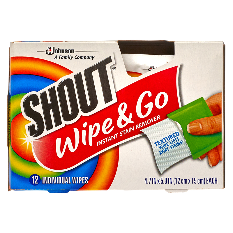 Shout Wipe & Go Wipes 12ct