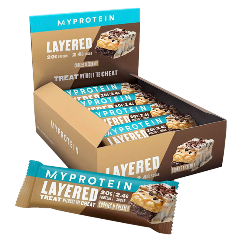 Myprotein Cookies and Cream Layered Single Bar 2.33oz