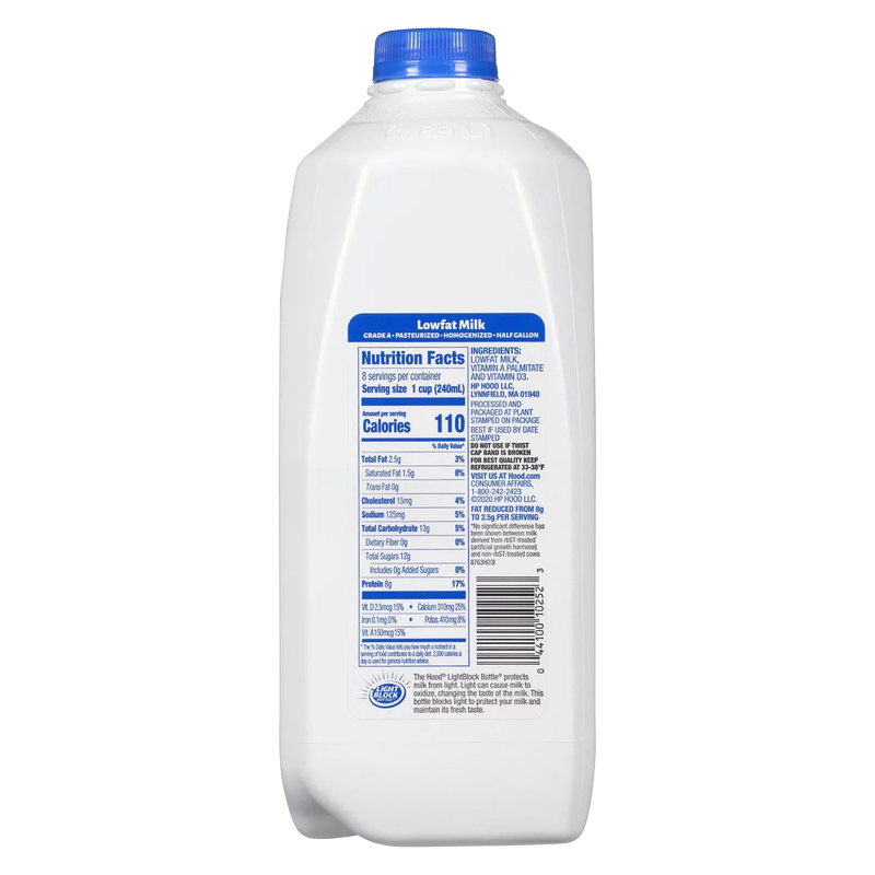 Hood 1% Low-Fat Milk 1/2 Gallon