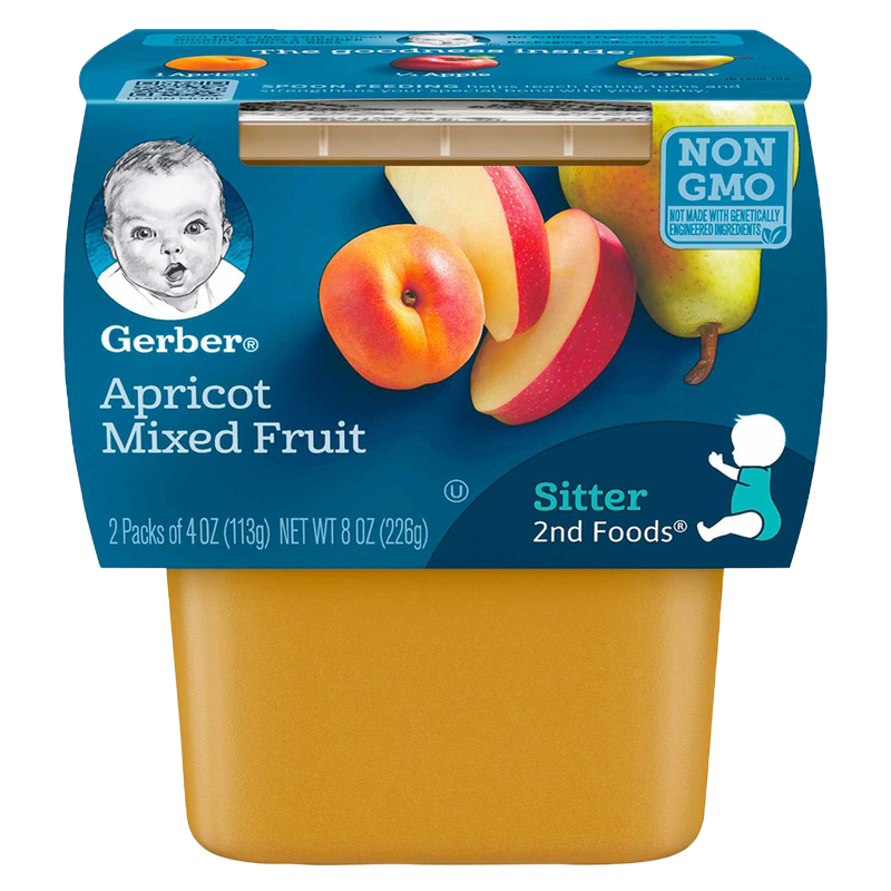 Gerber 2nd Foods Apricot Mixed Fruit 2ct
