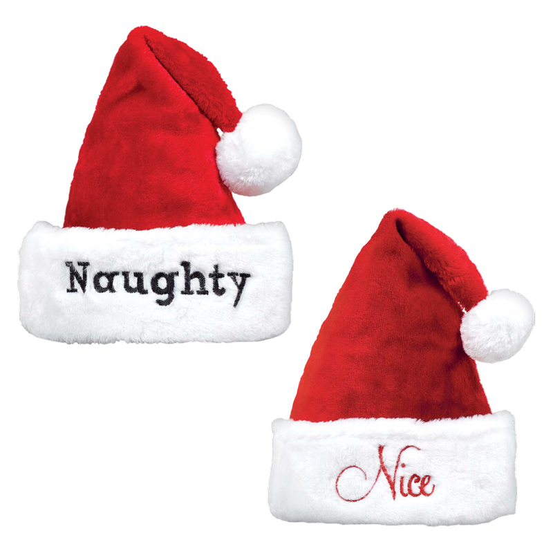 Santa Hats Naughty & Nice 2 ct