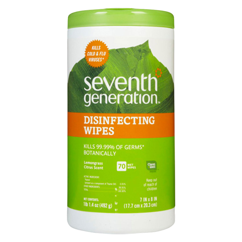 Seventh Generation Disinfecting Multi-Surface Wipes 70ct