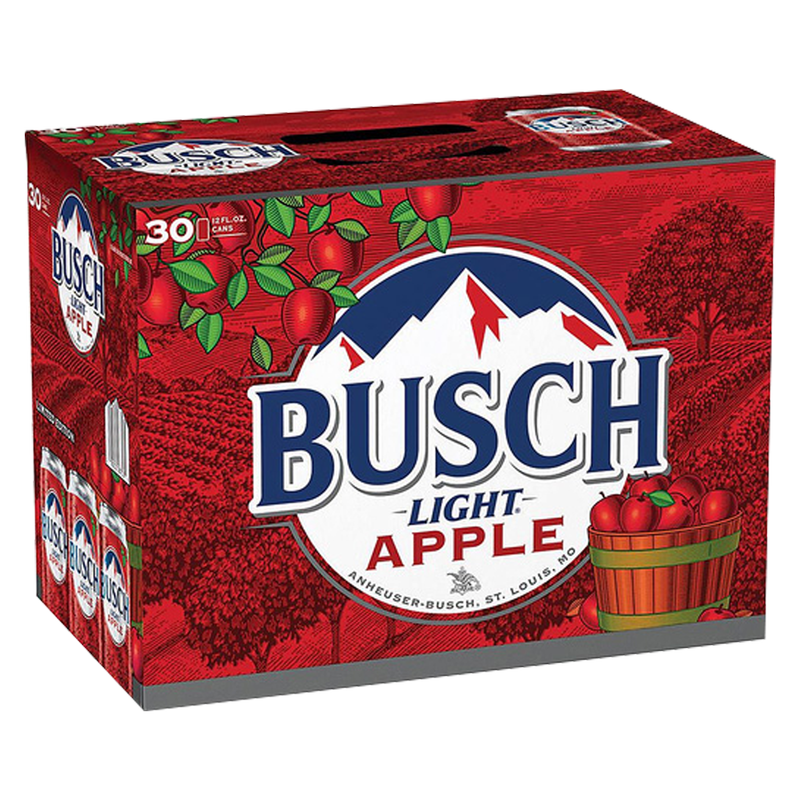 Busch Light Apple 30pk 12oz Can 4.1% ABV