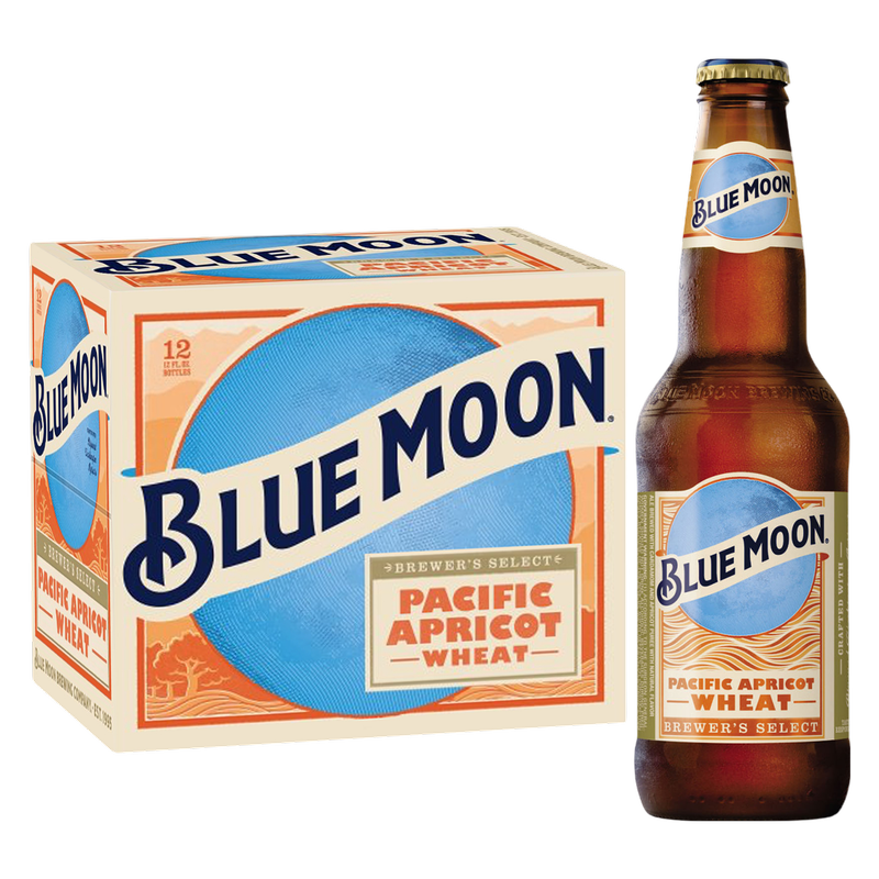 Blue Moon Pacific Apricot Wheat 12 Pack Bottles