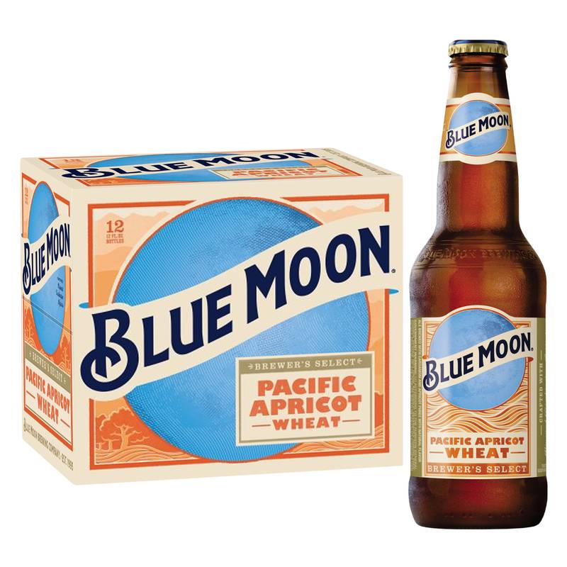 Blue Moon Pacific Apricot Wheat 12 Pack Bottles
