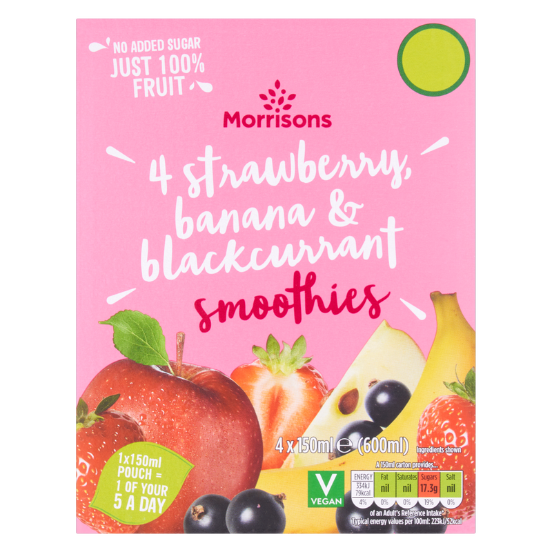 Morrisons Berry Kids Smoothie, 4 x 150ml