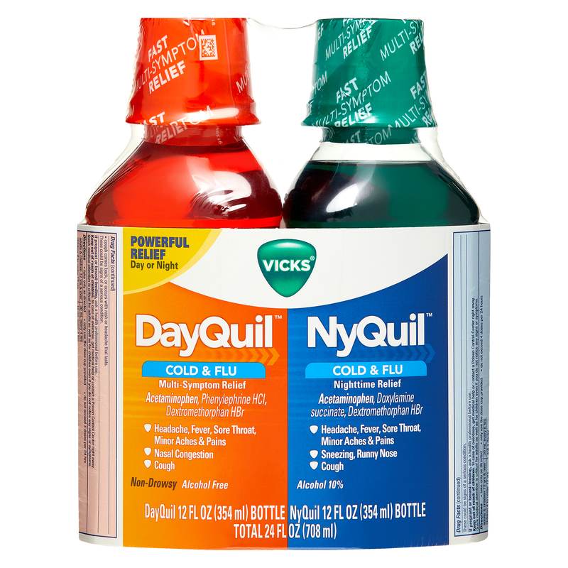 Vicks DayQuil NyQuil Combo Pack Cold & Flu Original 12oz