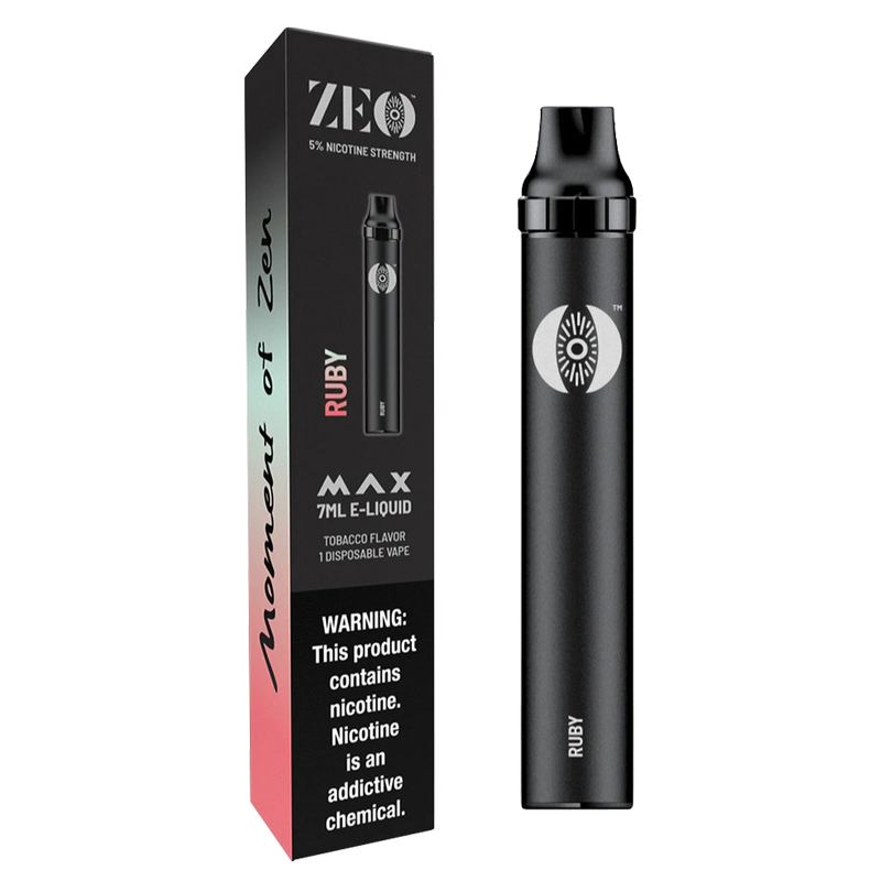 ZEO MAX Ruby Tobacco, Disposable Vape 7ml 5% Nicotine
